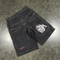 Men's Casual Hip - Hop Print Denim Shorts Wide - Leg Knee - Length Streetwear Urban Fashion Summer Shorts main image 3