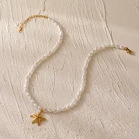 Simple Style Classic Style Heart Shape 304 Stainless Steel Artificial Pearl Plating Women's Pendant Necklace main image 5