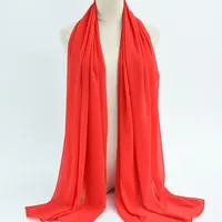 132 Colors In Stock Solid Color 148S Full Scarf Baotou Scarf Pearl Chiffon Bubble Scarf Chiffon Beads Ethnic Headscarf sku image 50