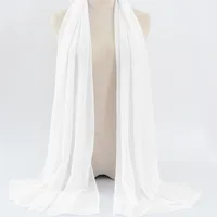 132 Colors In Stock Solid Color 148S Full Scarf Baotou Scarf Pearl Chiffon Bubble Scarf Chiffon Beads Ethnic Headscarf sku image 51