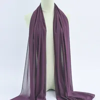 132 Colors In Stock Solid Color 148S Full Scarf Baotou Scarf Pearl Chiffon Bubble Scarf Chiffon Beads Ethnic Headscarf sku image 58