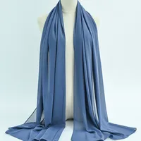132 Colors In Stock Solid Color 148S Full Scarf Baotou Scarf Pearl Chiffon Bubble Scarf Chiffon Beads Ethnic Headscarf sku image 61