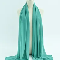132 Colors In Stock Solid Color 148S Full Scarf Baotou Scarf Pearl Chiffon Bubble Scarf Chiffon Beads Ethnic Headscarf sku image 73