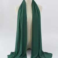 132 Colors In Stock Solid Color 148S Full Scarf Baotou Scarf Pearl Chiffon Bubble Scarf Chiffon Beads Ethnic Headscarf sku image 75