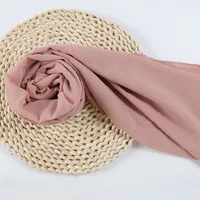 132 Colors In Stock Solid Color 148S Full Scarf Baotou Scarf Pearl Chiffon Bubble Scarf Chiffon Beads Ethnic Headscarf sku image 81