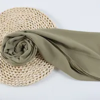 132 Colors In Stock Solid Color 148S Full Scarf Baotou Scarf Pearl Chiffon Bubble Scarf Chiffon Beads Ethnic Headscarf sku image 91