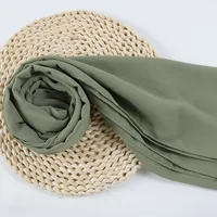 132 Colors In Stock Solid Color 148S Full Scarf Baotou Scarf Pearl Chiffon Bubble Scarf Chiffon Beads Ethnic Headscarf sku image 92