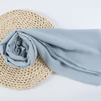 132 Colors In Stock Solid Color 148S Full Scarf Baotou Scarf Pearl Chiffon Bubble Scarf Chiffon Beads Ethnic Headscarf sku image 93