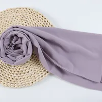 132 Colors In Stock Solid Color 148S Full Scarf Baotou Scarf Pearl Chiffon Bubble Scarf Chiffon Beads Ethnic Headscarf sku image 95