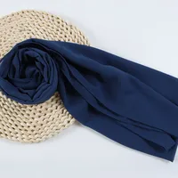 132 Colors In Stock Solid Color 148S Full Scarf Baotou Scarf Pearl Chiffon Bubble Scarf Chiffon Beads Ethnic Headscarf sku image 98