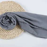 132 Colors In Stock Solid Color 148S Full Scarf Baotou Scarf Pearl Chiffon Bubble Scarf Chiffon Beads Ethnic Headscarf sku image 100
