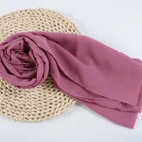 132 Colors In Stock Solid Color 148S Full Scarf Baotou Scarf Pearl Chiffon Bubble Scarf Chiffon Beads Ethnic Headscarf sku image 103