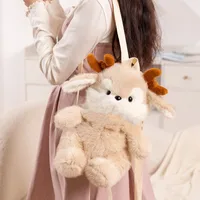 Kid'S PP Cotton Animal Cute Oval Zipper Functional Backpack sku image 3