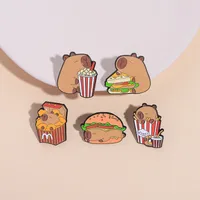 Cartoon Style Cute Cartoon Alloy Stamping Stoving Varnish Plating Unisex Brooches main image 2