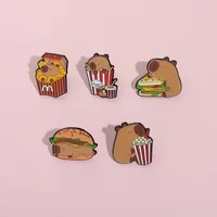 Cartoon Style Cute Cartoon Alloy Stamping Stoving Varnish Plating Unisex Brooches main image 4