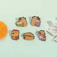 Cartoon Style Cute Cartoon Alloy Stamping Stoving Varnish Plating Unisex Brooches main image 5