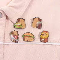 Cartoon Style Cute Cartoon Alloy Stamping Stoving Varnish Plating Unisex Brooches main image 3