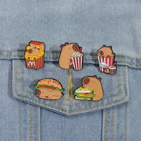 Cartoon Style Cute Cartoon Alloy Stamping Stoving Varnish Plating Unisex Brooches main image 6