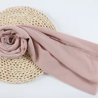 132 Colors In Stock Solid Color 148S Full Scarf Baotou Scarf Pearl Chiffon Bubble Scarf Chiffon Beads Ethnic Headscarf sku image 114