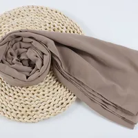 132 Colors In Stock Solid Color 148S Full Scarf Baotou Scarf Pearl Chiffon Bubble Scarf Chiffon Beads Ethnic Headscarf sku image 116