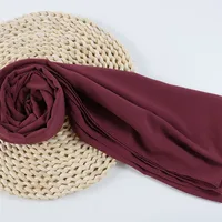 132 Colors In Stock Solid Color 148S Full Scarf Baotou Scarf Pearl Chiffon Bubble Scarf Chiffon Beads Ethnic Headscarf sku image 117