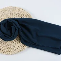132 Colors In Stock Solid Color 148S Full Scarf Baotou Scarf Pearl Chiffon Bubble Scarf Chiffon Beads Ethnic Headscarf sku image 118