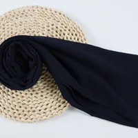 132 Colors In Stock Solid Color 148S Full Scarf Baotou Scarf Pearl Chiffon Bubble Scarf Chiffon Beads Ethnic Headscarf sku image 119