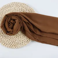 132 Colors In Stock Solid Color 148S Full Scarf Baotou Scarf Pearl Chiffon Bubble Scarf Chiffon Beads Ethnic Headscarf sku image 123
