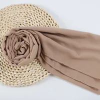 132 Colors In Stock Solid Color 148S Full Scarf Baotou Scarf Pearl Chiffon Bubble Scarf Chiffon Beads Ethnic Headscarf sku image 130