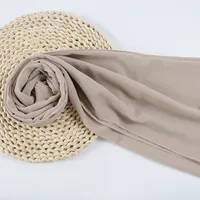 132 Colors In Stock Solid Color 148S Full Scarf Baotou Scarf Pearl Chiffon Bubble Scarf Chiffon Beads Ethnic Headscarf sku image 131