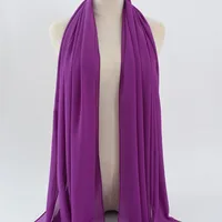 132 Colors In Stock Solid Color 148S Full Scarf Baotou Scarf Pearl Chiffon Bubble Scarf Chiffon Beads Ethnic Headscarf sku image 133