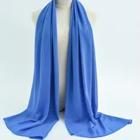 132 Colors In Stock Solid Color 148S Full Scarf Baotou Scarf Pearl Chiffon Bubble Scarf Chiffon Beads Ethnic Headscarf sku image 141