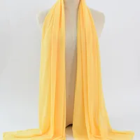 132 Colors In Stock Solid Color 148S Full Scarf Baotou Scarf Pearl Chiffon Bubble Scarf Chiffon Beads Ethnic Headscarf sku image 145