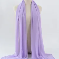 132 Colors In Stock Solid Color 148S Full Scarf Baotou Scarf Pearl Chiffon Bubble Scarf Chiffon Beads Ethnic Headscarf sku image 146