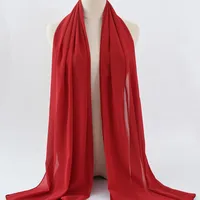 132 Colors In Stock Solid Color 148S Full Scarf Baotou Scarf Pearl Chiffon Bubble Scarf Chiffon Beads Ethnic Headscarf sku image 147
