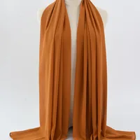 132 Colors In Stock Solid Color 148S Full Scarf Baotou Scarf Pearl Chiffon Bubble Scarf Chiffon Beads Ethnic Headscarf sku image 148