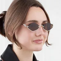 Casual Solid Color Ac Polygon Full Frame Glasses main image 1