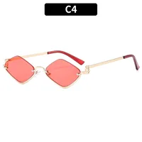 Casual Solid Color Ac Polygon Full Frame Glasses sku image 4