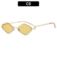 Casual Solid Color Ac Polygon Full Frame Glasses sku image 6