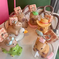 Cartoon Style Cute Capybara Plastic Resin Bag Pendant main image 1