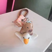 Cartoon Style Cute Capybara Plastic Resin Bag Pendant main image 2
