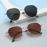 Simple Style Gradient Color Solid Color Pc Oval Frame Full Frame Glasses main image 1