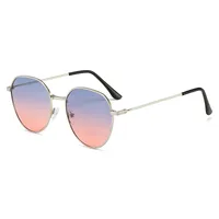 Simple Style Gradient Color Solid Color Pc Oval Frame Full Frame Glasses main image 4