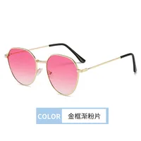 Simple Style Gradient Color Solid Color Pc Oval Frame Full Frame Glasses sku image 4