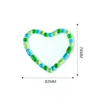 Casual Oval Red Heart Glass Placemat 1 Piece sku image 6