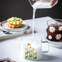 Cute Flower High Borosilicate Glass Water Bottles 1 Piece main image 2