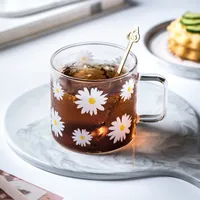Cute Flower High Borosilicate Glass Water Bottles 1 Piece main image 5