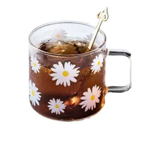 Cute Flower High Borosilicate Glass Water Bottles 1 Piece main image 4