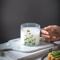 Cute Flower High Borosilicate Glass Water Bottles 1 Piece sku image 3
