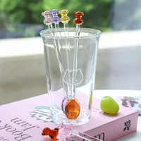 Cute Bear Glass Spoon 1 Piece main image 3